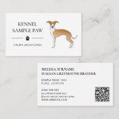 Greyhound - Dog Kennel Visitenkarte (Vorne/Hinten)