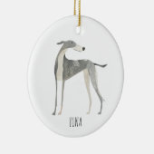 Greyhound Dog Keramik Ornament (Rechts)