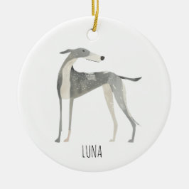 Greyhound Dog Keramik Ornament
