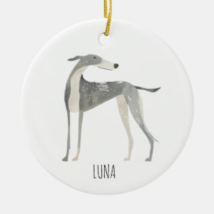 Greyhound Dog Keramik Ornament