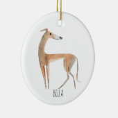 Greyhound Dog Keramik Ornament (Rechts)