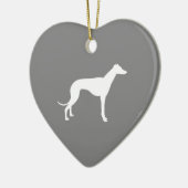 Greyhound Dog Keramikornament (Links)