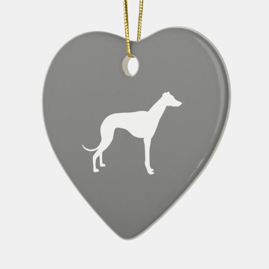 Greyhound Dog Keramikornament (Links)