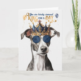 Greyhound Dog King für Day Funny Birthday Karte