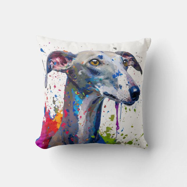 Greyhound Dog Kissen (Vorderseite)