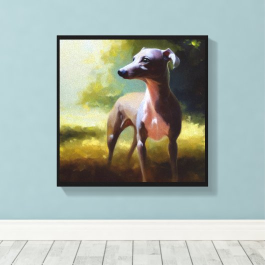 Greyhound Dog Leinwanddruck (Insitu (Holzboden))