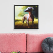 Greyhound Dog Leinwanddruck (Insitu (Wohnzimmer))