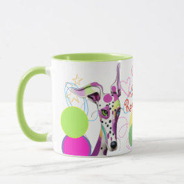Greyhound Dog Liebhaber spielerischer Happy Art Tasse