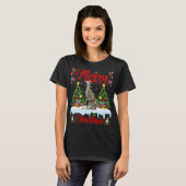 Greyhound Dog Lights Xmas Tree Santa Greyhound Chr T-Shirt (Vorne ganz)