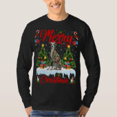 Greyhound Dog Lights Xmas Tree Santa Greyhound Chr T-Shirt (Vorderseite)