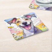 Greyhound Dog Paper Untersetzer (angewinkelt)