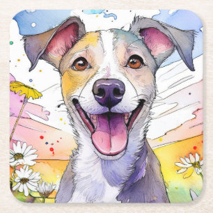 Greyhound Dog Paper Untersetzer