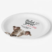 Greyhound Dog Pappteller (Schrägansicht)