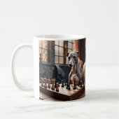 Greyhound Dog Playing Schach Kaffeetasse (Links)