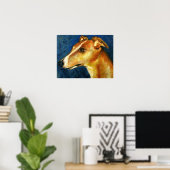 Greyhound Dog Portrait Fine Art Prints Poster (Heimbüro)