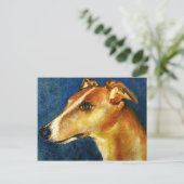 Greyhound Dog Portrait Postkarten (Stehend Vorderseite)