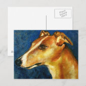 Greyhound Dog Portrait Postkarten (Vorne/Hinten)