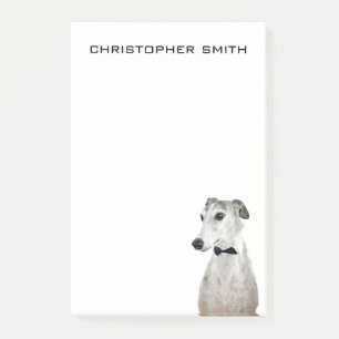 Greyhound Dog Post-it Klebezettel