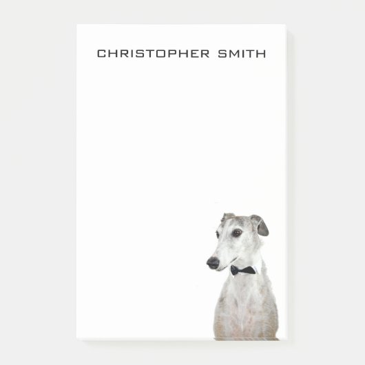 Greyhound Dog Post-it Klebezettel (Vorderseite)