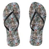 Greyhound Dog Riding Motorrad Weihnachten Badesandalen (Fußbett)