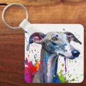 Greyhound Dog Schlüsselanhänger (Vorderseite)