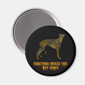 Greyhound Dog Silhouette Fun Halloween Magnet (Vorderseite/Rückseite)