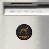 Greyhound Dog Silhouette Fun Halloween Magnet (In Situ (Geschirrspüler))