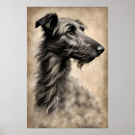 Greyhound Dog Sketch Poster (Vorne)