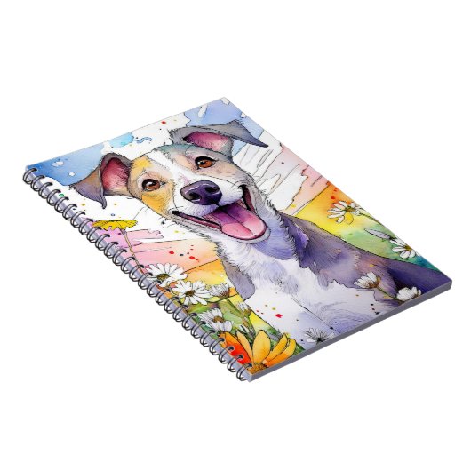 Greyhound Dog Spiral Notebook Notizblock (Rechte Seite)