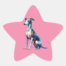 Greyhound Dog Stern-Aufkleber