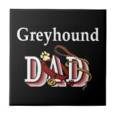 Greyhound Dog Vater Fliese (Vorderseite)