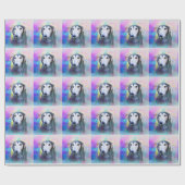 Greyhound Dog Wasserfarben Art Malerei Geschenkpapier (Flach)