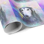 Greyhound Dog Wasserfarben Art Malerei Geschenkpapier (Rolleneckpunkt)