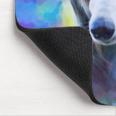Greyhound Dog Wasserfarben Art Malerei Mousepad (Ecke)