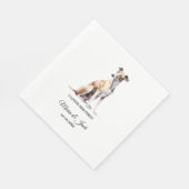 Greyhound Dog Wedding Napkins mit Foto Serviette (Ecke)