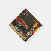 Greyhound Dog Weihnachtsfest Serviette (Ecke)