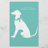 Greyhound Doppy Puppy Briefpapier (Vorderseite)