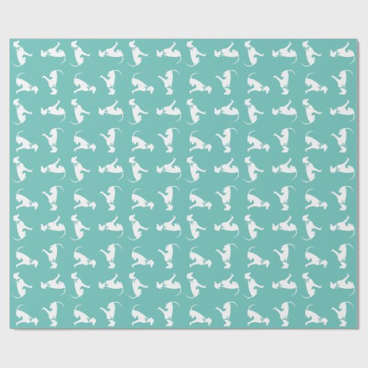 Greyhound Doppy Puppy Geschenkpapier (Flach)