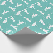 Greyhound Doppy Puppy Geschenkpapier (Ecke)
