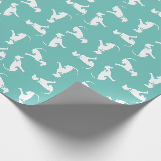 Greyhound Doppy Puppy Geschenkpapier (Ecke)