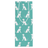 Greyhound Doppy Puppy Geschenktüte Für Weinflaschen (Rückseite)