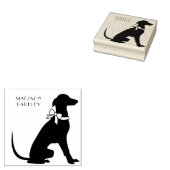 Greyhound Doppy Puppy Gummistempel (Stempel)