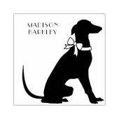 Greyhound Doppy Puppy Gummistempel (Prägung)