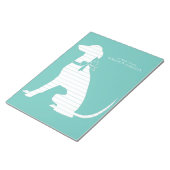 Greyhound Doppy Puppy Notizblock (angewinkelt)