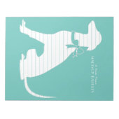 Greyhound Doppy Puppy Notizblock (Vorderseite)