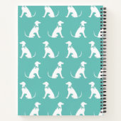 Greyhound Doppy Puppy Notizblock (Rückseite)