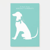 Greyhound Doppy Puppy Post-it Klebezettel (Vorderseite)