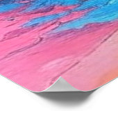  Greyhound Drawing w Water Splash Color Background Poster (Ecke)