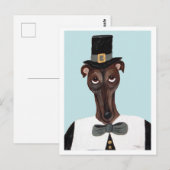 Greyhound-Erntedankfest-Pilger Postkarte (Vorne/Hinten)