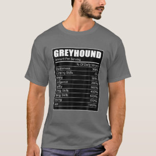 Greyhound Ewner Puppy Dog Lover Greyhound Fakten T-Shirt
